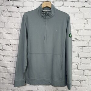 Criquet Mens XXL 1/4 Zip Golf Green LS Mock‎ Neck Sweatershirt Pullover Shamrock